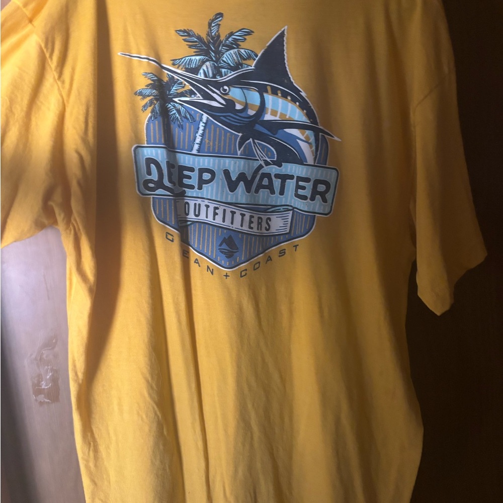 Deep Water Outfitters Yellow Graphic T-Shirt